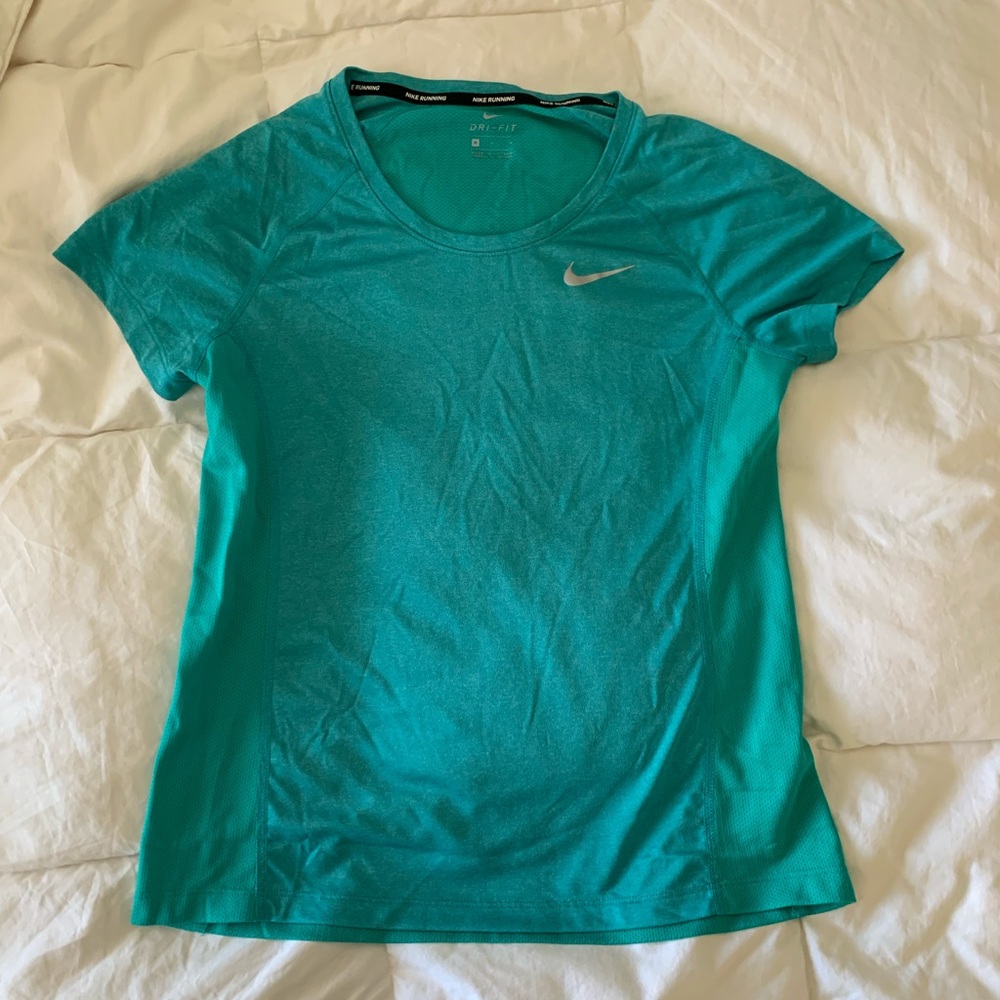 Teal Nike running shirt